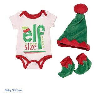 Baby Starters Xmas Elf outfit- 3 pc set- 6M-NWT
